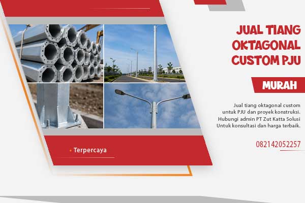 Jual tiang oktagonal custom